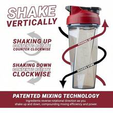 HELIMIX 2.0 Vortex Blender Shaker Bottle Holds Upto 28oz |   No Blending Ball Or Whisk |   USA Made |   Portable Pre Workout Whey Protein Drink Shaker Cup |   Mixes Cocktails Smoothies Shakes |   Top Rack - 酒紅色 - 查看 4