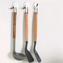 5 件可重复使用的椭圆形粘性墙钩，重型衣架，适用于房间、家庭、厨房、浴室、卧室 - 白色 - 查看 9