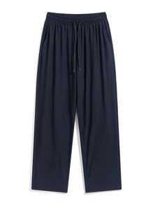 2pcs Plus Size Loose-Fit Silky Casual Pants, Breathable & Flowy, Fall Clothes - Multicolor - View 5