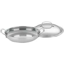Chef's Classic 12-Inch Silver Stainless Steel Everyday Pan With Dome Cover