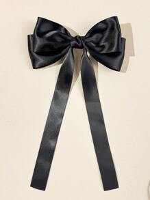 1 pieza Accesorio para el cabello con lazo elegante negro para mujer, adecuado para el uso diario, reuniones festivas, fiestas de cumpleaños, viajes, sesiones de fotos, un gran regalo versátil para combinar con diferentes atuendos, una gran idea de regalo para mejores amigas