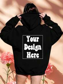 Customizable Valentine's Day Gifts, Custom Sweatshirts,Personalized Women's Pajamas - Add Your Own Text/Graphics (Badge/Company Logo/Family Photo/Selfie) To Design Your Own Custom Pajamas - Black - View 1