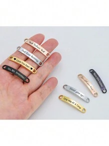 Personalized Shoe Tags, Personalized Metal Shoe Tags, Custom Shoelaces Tags, Custom Tag Metal, Running Shoe Tags, Customized Shoe Tag, Shoe Tag With Name, Metal Shoe Lace Charm Ornamental, Dawg Stylish, Fashion, Hipster, Contracted, Casual, Cute Cuties, Minimal Chic, Cozy Custom, Unique, Personalized Ideal Gifts For Him, Ideal Gifts For Her Family, Friends - Multicolor - View 3