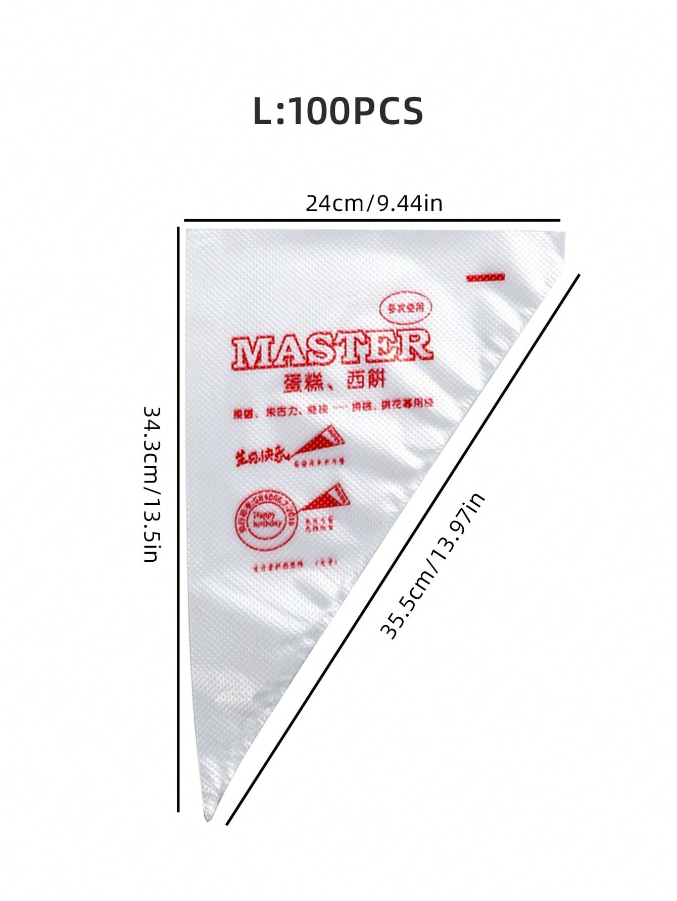 100 قطعة أنابيب كريمية شفافة للتزيين المعجنات والك...