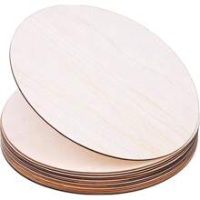 12pcs Unfinished Round Wooden Discs, Assorted Sizes Blank Round Wood Blanks, Suitable For Painting, Carving, Laser Engraving And DIY Crafts