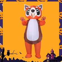 Raccoon Inflatable Costume Riding Raccoon Air Blow Up Funny Fancy Dress Party Christmas Costume For Adults ,Halloween Costume - Rose Red - View 4
