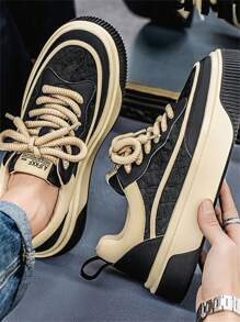 Retro Men's Multicolor Sneakers, Casual Comfort Increased Height Versatile Spring/Summer