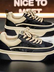 Retro Men's Multicolor Sneakers, Casual Comfort Increased Height Versatile Spring/Summer