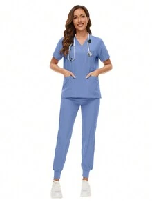 Uniforme de enfermería de alta calidad - Juego de ropa para trabajo en clínicas de belleza, spas, veterinarias, dentistas y otros entornos sanitarios para mujeres