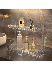 Prateleira Organizador Diamante Acrílico Porta Maquiagem Suporte Multiuso De Mesa