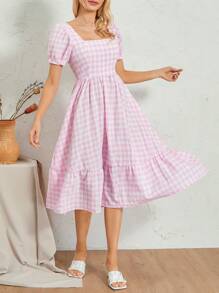 Women Long Dresses - 粉色 - 查看 5