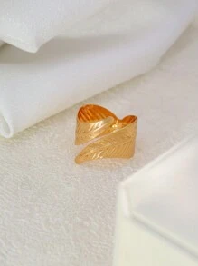 1pc Open Design Gold Wing Finger Ring, Symbolizing Freedom, Strength And Pursuit. Suitable For Daily Wear - Golden Wing Ring - View 3