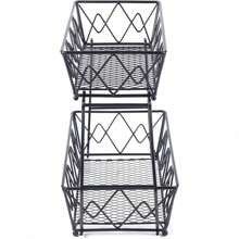 SENDERPICK Cesta de frutas de 2 niveles Ethe, frutero de metal, cesta de almacenamiento de cocina [Un bonito regalo para tu familia y amigos]