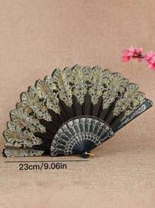 1 Piece Leaf Design Decorative Hand Fan Modern Fiber Folding Hand Fan As Best Gift For Home