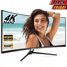 GAWFOLK Gawfolk 32 Inch Curved Gaming Monitor 165Hz, 1800R PC Monitor Full HD 1080P, Frameless Computer Monitor With Freesync And Eye Care Technology, Wall Mounted, Christmas Carnival Must-Have Gift Husband's Favorite Gift