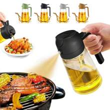 16oz Oil Dispenser For Cooking,2 In 1 Olive Oil Dispenser Bottle For Kitchen,470ML Oil Sprayer For BBQ,Salad,Air Fryer,Party