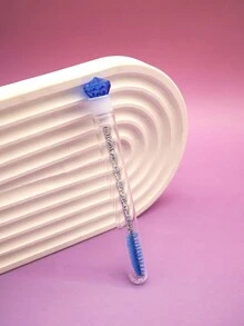 1/3/5/7pcs Diamond Crystal Handle Mascara & Eyebrow Brush Set With Tube, Lash/Brow Grooming Makeup Brushes, Independent Packaging, Travel-Friendly Cosmetic Tool - Pink - View 11