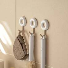 4 Móc treo tường không cần khoan kiểu Nhật cho nhà bếp, phòng tắm, phòng ngủ - Móc treo khăn dính chắc - Nhiều màu - Xem 7