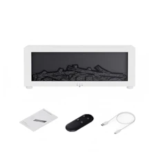 Air Humidifier Flame Fireplace Aromatherapy Machine Desktop Air Diffuser Essential Oil With Timed Colorful Light Remote Control Gifts Birthday Graduation