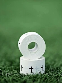 RUNJIG Sports Tape, White Sports Tape, Very Strong, No Sticky Residue, Wrist And Ankle Tape For Gymnastics, Boxing, Hockey, Rock Climbing, Hockey Stick Injuries Medical Sports Protective Bandage