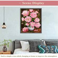 SNA 2025 New Style Peony Flower Landscape DIY 11CT Painting Cross Stitch Embroidery Kits Thread Needlework Steed Home Decoration Gift