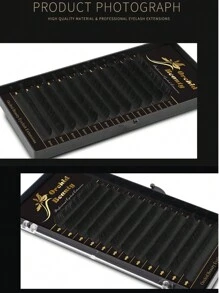 Orchid Lashes Extensiones de pestañas individuales de visón para belleza de orquídeas, 12 filas, mate negro, volumen C Curl, extensiones de pestañas naturales clásicas rusas suaves, pestañas postizas de visón premium y cashmere, insumos para maquillaje de salón de belleza, longitudes de 8 a 15 mm