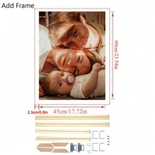 1 Pieza Póster grande personalizado en lienzo, póster enmarcado o sin marco DIY, imprime tu foto en lienzo como un regalo creativo, decoración de pared, mural, arte de pared, impresión en lienzo, póster en lienzo, decoración de pared en lienzo, impresión de póster. Es un regalo perfecto para novia/novio, familia, hijo, hija, estudiante, regalos ideales para él, regalos ideales para ella, novio, papá, novia, mamá, familia, amigos