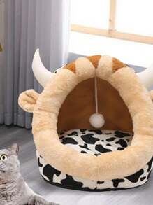 Colchoneta Extraíble Cachorro Cálido Y Acogedor Cueva S - Blanco y Negro - Ver 4