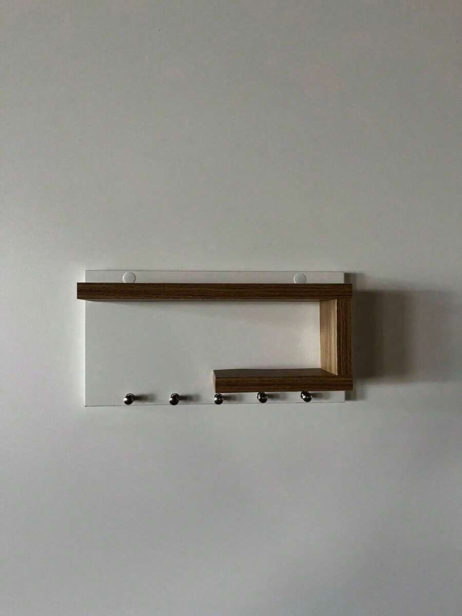 White Key Holder With MDF Wood Organizer Home Decor | SHEIN UK