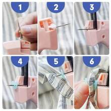 Quick Clothing Fixer Consulbefor Sewing Machine Quilt Tacking Gun Micro Stitch Gun Mini Stitch Hemming Gun For Clothes Micro Tagging Stitch Tool For Clothing - as pic - View 5