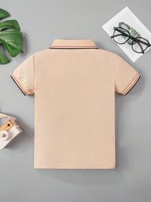 Jungen & Kinder Poloshirt mit Kontrastbesatz Kurzarm