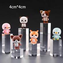 Transparent  Acrylic Square Sheet Stamping Block Photography Props Cosmetics Holders Pad  Rings Earring Jewelry Display Stand