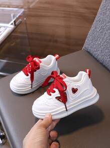 1 Pair PU Material Solid Color Sandals, Quick-Drying & Breathable, Fashion Versatile, Handmade, Convenient Strap, Suitable For Boys, Girls, Kids, For Beach, Water Activities, Indoor/Outdoor, Spring/Summer - Red - View 3