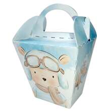 20 Aviator Teddy Bear Theme Boxes Without Personalization - Blue - View 6