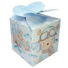 20 Aviator Teddy Bear Theme Boxes Without Personalization - Blue - View 3