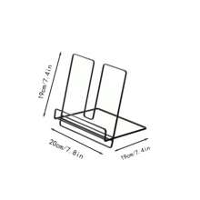Folding Iron Mesh Desktop Display Shelf, Holds Tablets, Magazines, Cookbooks