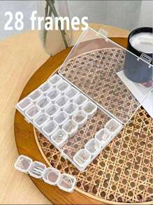 1pc 56/28/4 Compartment Transparent Storage Box, DIY Accessories Organizer, Jewelry, Nail Art, Diamond Painting Beads, Craft Supplies Compartment Case - Clear - View 6