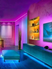 1PC RGB LED Strip LightsTV Background Decorate With 3-Key Controller - USB Powered, 5V 5050 For Home Decor, Living Room, Bedroom, TV Backdrop - Multicolor Party Home Decoration