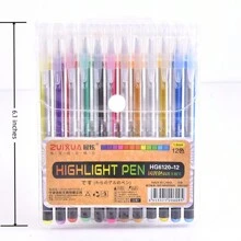 Bolígrafo de purpurina, bolígrafo de gel, resaltador de color, bolígrafo neutro, bolígrafo pastel, bolígrafo metálico, bolígrafo de perlas con purpurina, bolígrafo para el sueño de los niños, regreso a clases