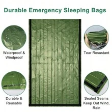 Survival Sleeping Bag Rescue Blanket Cold-Proof And Warm High-Quality Survival Equipment Compact Design Waterproof Material - Multicolor - View 4