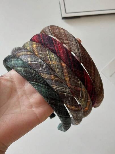 1pc Women Striped Casual Polyester Headband, Suitable For All Seasons,Hairband,Hair Hoop Headbands