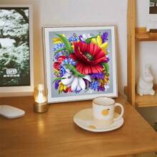 SNA 2025 New Style Insect And Flower Printed Cross Stitch Kit DIY Set Living Room Decoration Hanging Painting New Crafts Handmade Embroidery Kit