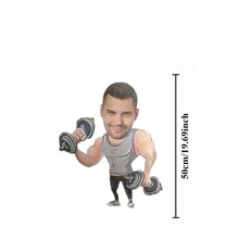 Customized Muscle Fitness Pillow - Personalized Athlete Design, Perfect Gift For Couples, Husbands, Family, And Friends - Fun And Unique Sofas, Bedrooms, Car Cushions - Christmas, Birthdays, Valentine's Day, New Year DIY, Portrait, The Ideal Choice For All Seasons,Multi-Functional,Reusable,Ornamental,Animal,Exquisite,Stylish,Soft,Adorable,Colorful,Cute,Funny,Custom,Personalized,Customized,Unique,Ideal Gifts For Her,Ideal Gifts For Him,Her,Family,Friends,For Anniversaries,For Birthdays