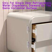 5/8pcs Window & Door Locks, Refrigerator Closer, Drawer Auto Lock, No Drilling Required Installation, Water Dispenser Door Closer, Anti-Opening Lock