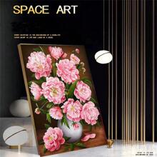 SNA 2025 New Style Peony Flower Landscape DIY 11CT Painting Cross Stitch Embroidery Kits Thread Needlework Steed Home Decoration Gift