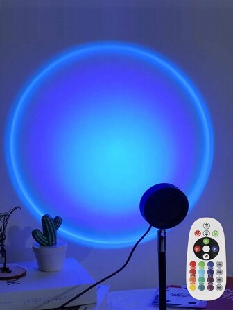 1 PC RGB Projector Sunset Lamp / Single Color Sunset Lamp USB 5V Input RGB 16 Colorful Remote Control Festival / Party / Night Light Room Decoration/ Photography/Home Decor/Wall Decor/ Projector Lighting