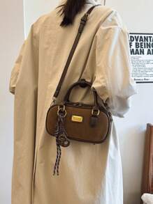 Bolso de bolos vintage, nueva bolsa de mano cruzada de moda, elegante bolso de mano de oficina para señora