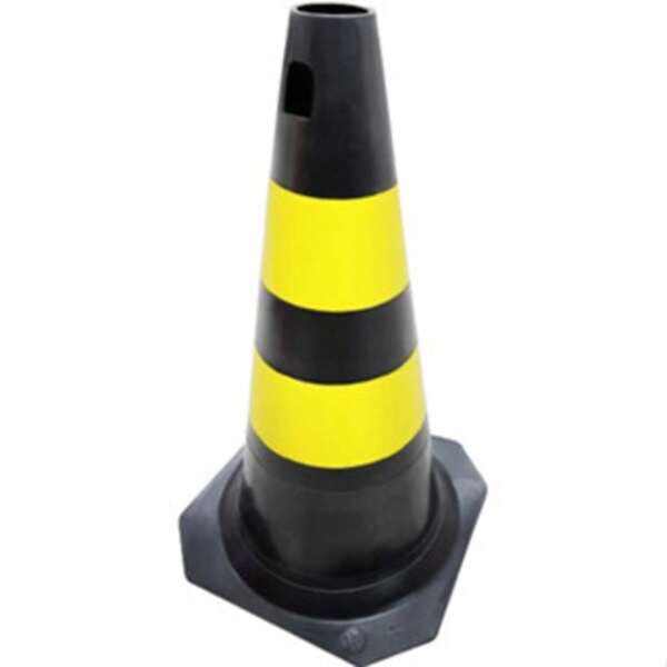 6 Cones Sinalizaçao area risco injetado Rigido 50cm para sinalizaçao estacionamento + 6 mts corrente
