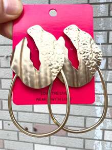 ACEHLN Textured Metal Stud Earrings - View 6