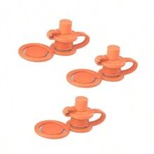 MYLOLF 3/6 Tapas reutilizables para botellas, tapas de botellas de agua de silicona - Con asa de silicona, adecuadas para botellas de tamaño estándar (28 mm/1.1 pulgadas), a prueba de fugas, se ajusta a la mayoría de las botellas, para usar en actividades al aire libre, lavar a mano, fácil de llevar al aire libre | Accesorio para vajilla